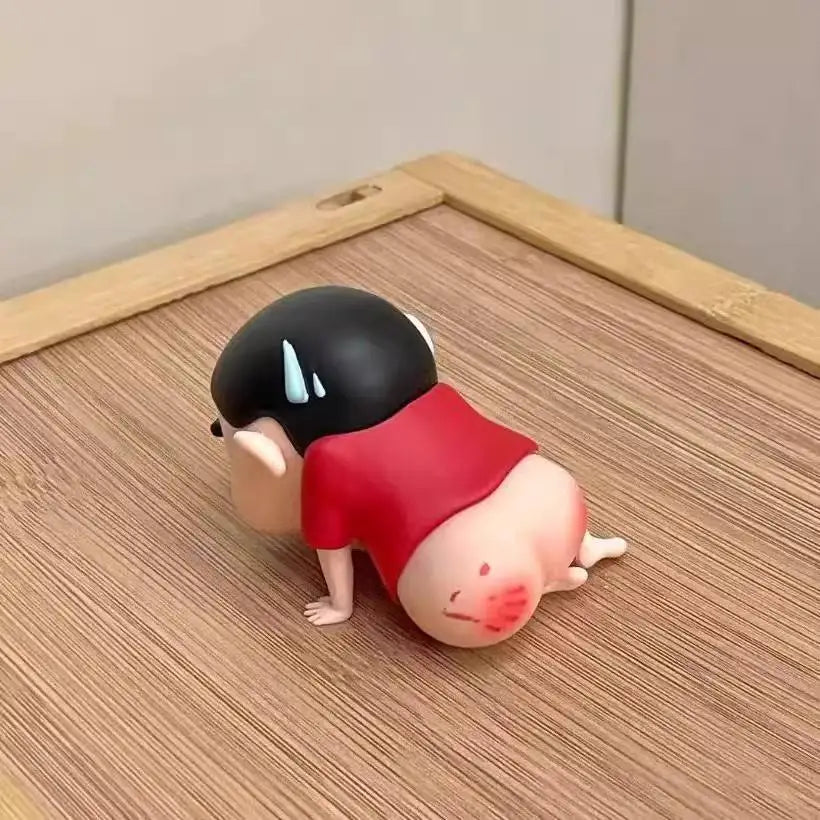 Anime Crayon Shin Chan Swollen Buttocks Figurine PVC Model Doll Desktop Decorations Fans Gift