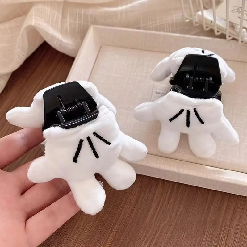 Cute Mickey Palm Hair Claw Clips For Women Creative Hairclips Girls Mickey Hand Hairpin Small Funny Claw Clip Hair Accessories