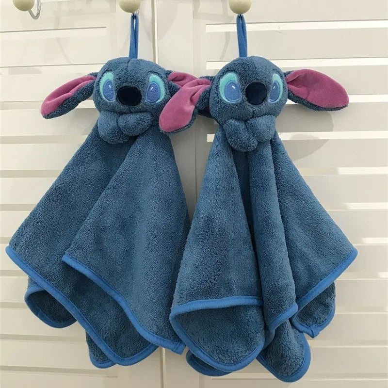 Lilo and Stitch Cartoon Hand Towel Anime Stitch Kitchen Towel Cute Hanging Towel Cloth Household Bathroom Handkerchief