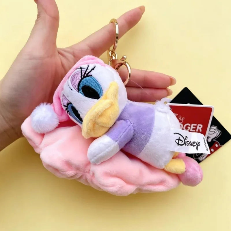 Anime Figures Genuine Stitch Donald Duck Stuffed Dolls Key Chains Backpack Hangings Valentine Graduation Birthday Gifts