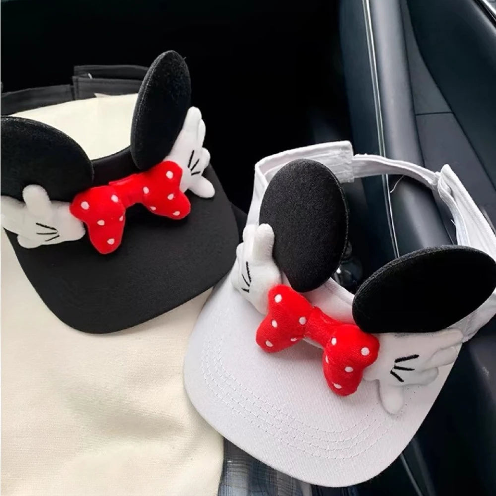 Cute Cartoon Mickey Hat Women's New Summer Fashion and Versatile Travel Sun Protection Peaked Hat Suitable for Outdoor Travel