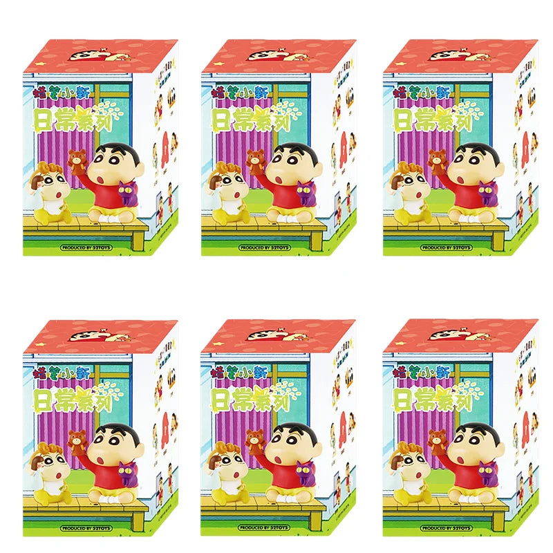 Crayon Shin-chan Daily Series Anime Doll Blind box Anime Doll Action Figure Model Collection Toys Statue Desktop Ornament Gifts
