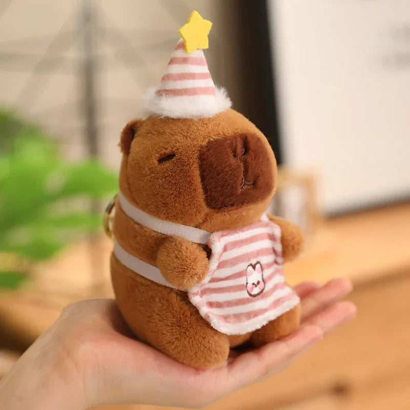 24 Styles Capybara Cosplay Pikachu Plush Toy Capibala Pendant Keychain Disney Stitch Sanrio Kuromi Stuffed Doll Bag Decor Gift