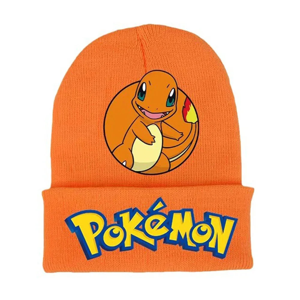 Pokemon Cute Pikachu Kids Knitted Hats Beanies Cartoon Anime Print Caps Heat Comfortable Casual Hat Birthday Gifts