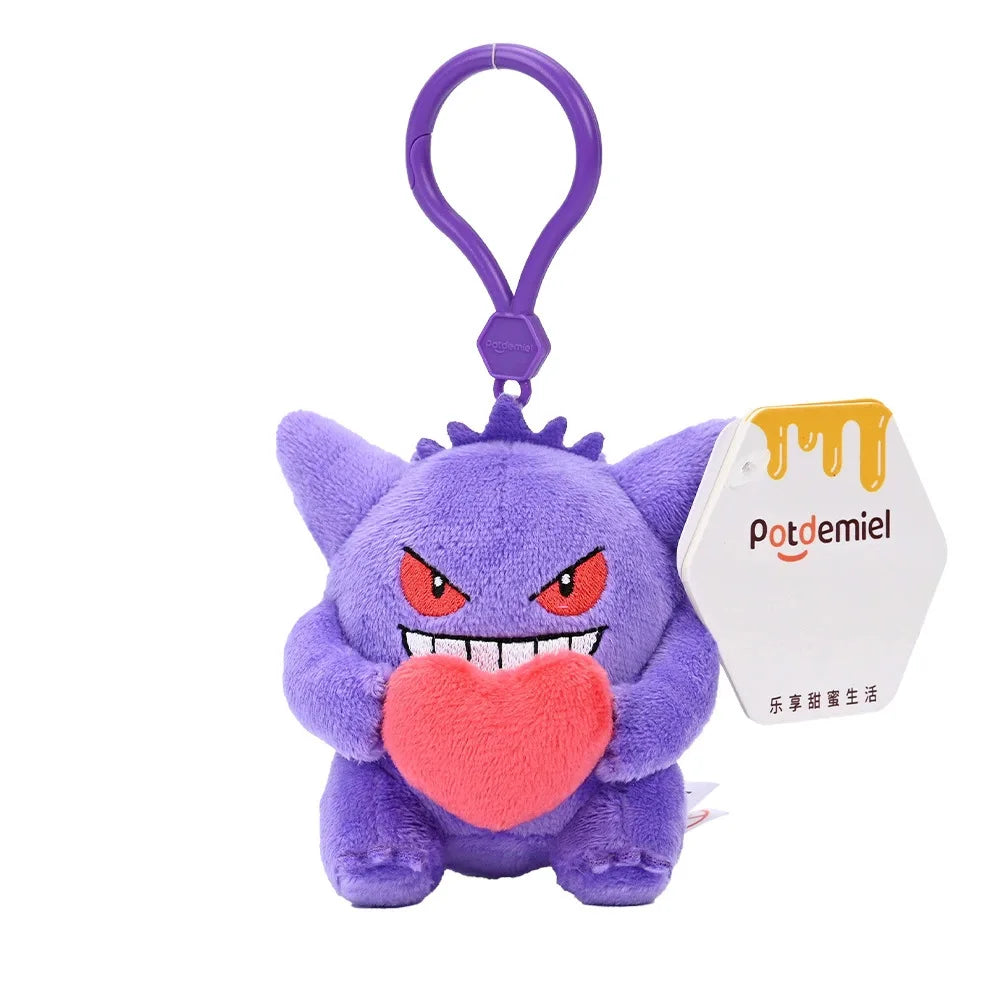 Gengar Keychain Plush Toy Pokemon Pendant Stuffed Soft Stuffed Doll Wonderful Gifts Kawaii Cute Cartoon Toys for Xmas Gifts