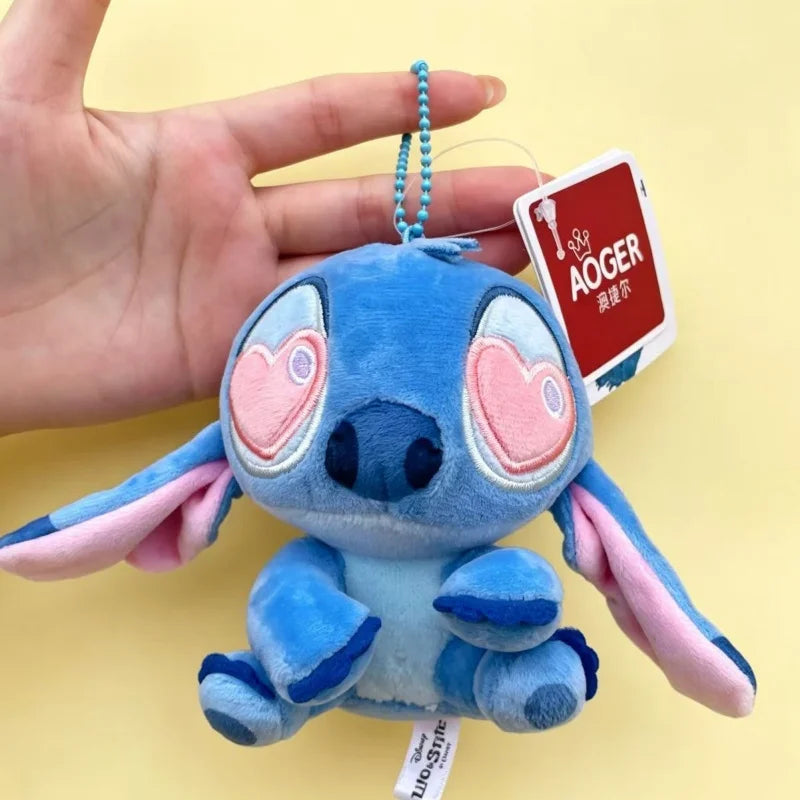 Anime Figures Genuine Stitch Donald Duck Stuffed Dolls Key Chains Backpack Hangings Valentine Graduation Birthday Gifts