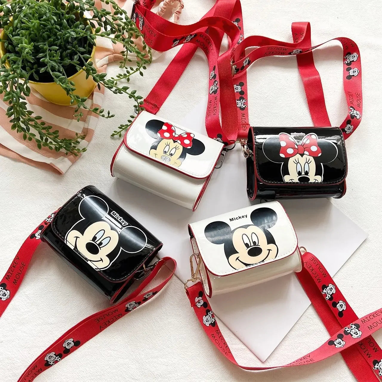 Cartoon Women's Bag Mickey Mouse Pictures Shoulder Bags Cute Girl Messenger Bag Coin Purse Fashion Anime Women Bags Gifts