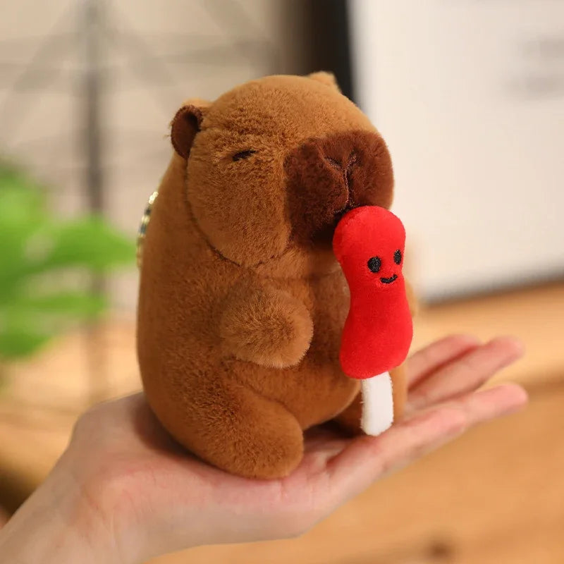 24 Styles Capybara Cosplay Pikachu Plush Toy Capibala Pendant Keychain Disney Stitch Sanrio Kuromi Stuffed Doll Bag Decor Gift