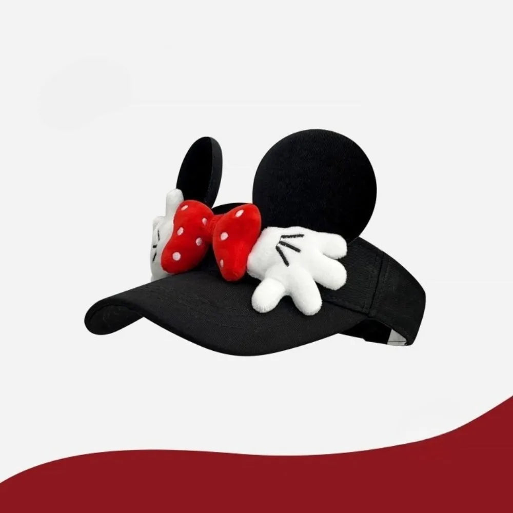 Cute Cartoon Mickey Hat Women's New Summer Fashion and Versatile Travel Sun Protection Peaked Hat Suitable for Outdoor Travel