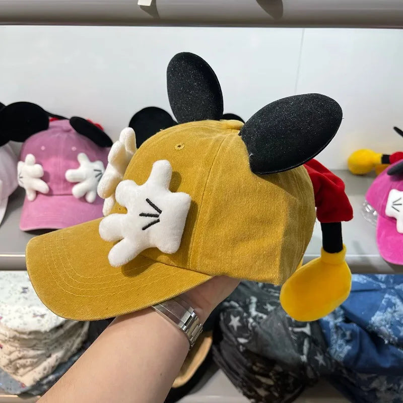 Girls Cute Cartoon Mouse Ears Baseball Cap Anime Duckbill Style Y2K Outdoor Fashion Sunscreen Sunshade Trendy Cap for Women
