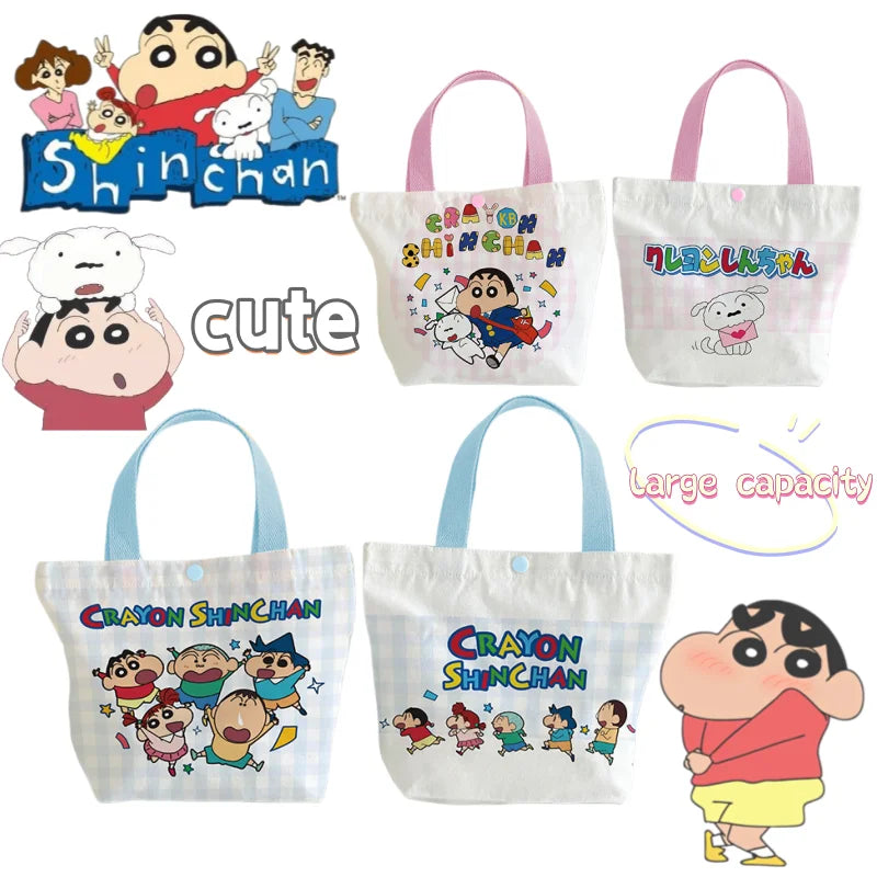 Crayon Shin-chan Canvas Bag New Creative Cartoon and Cute Fashionable Personalized High-Value Portable Large-Capacity Tote Bag