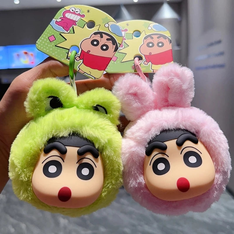 New Crayon Shin-Chan Plush Toy Keychain Couple Car Cartoon Anime Keychain Pendant Girl Cute Doll Backpack Pendant Christmas Gift