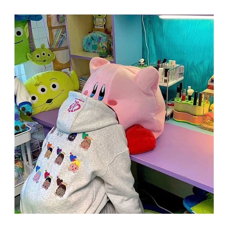 Cute Pokemon Gengar Kirby Headgear Doll Sleep Pillow Anime Integrated Dual Purpose Small Quilt Pet Sleeping Blanket Toy Figure