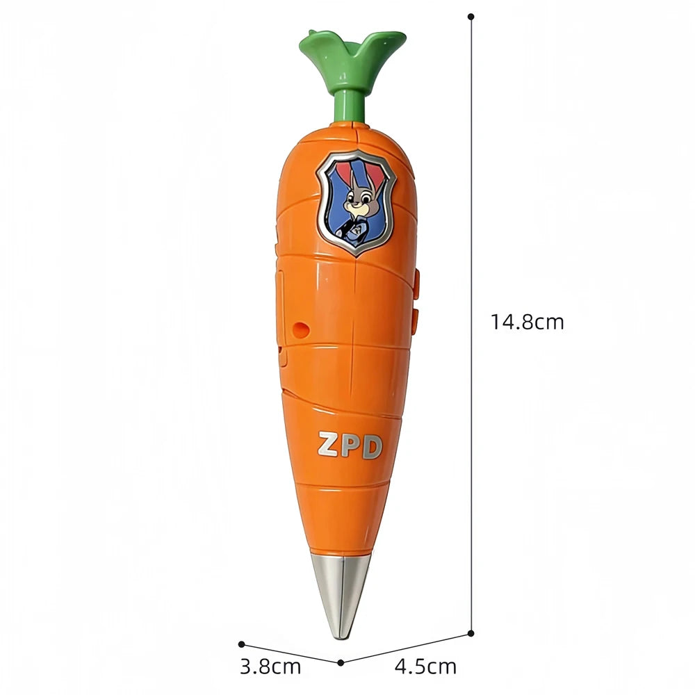 Disney Zootopia 2 Judy Hopps Carrot pen Voice Pen 60 Seconds Recording function Creative Cartoon Ballpoint Pen 2 in 1 fan Gifts