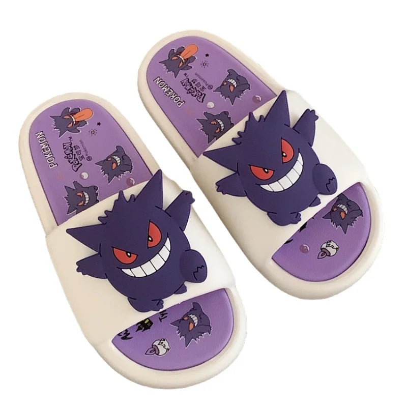 Pokemon Gengar Anime Peripheral Slippers For Men And Women Trendy And Cool Internet Infrared Anti Slip Eva Couple Slipper Gift