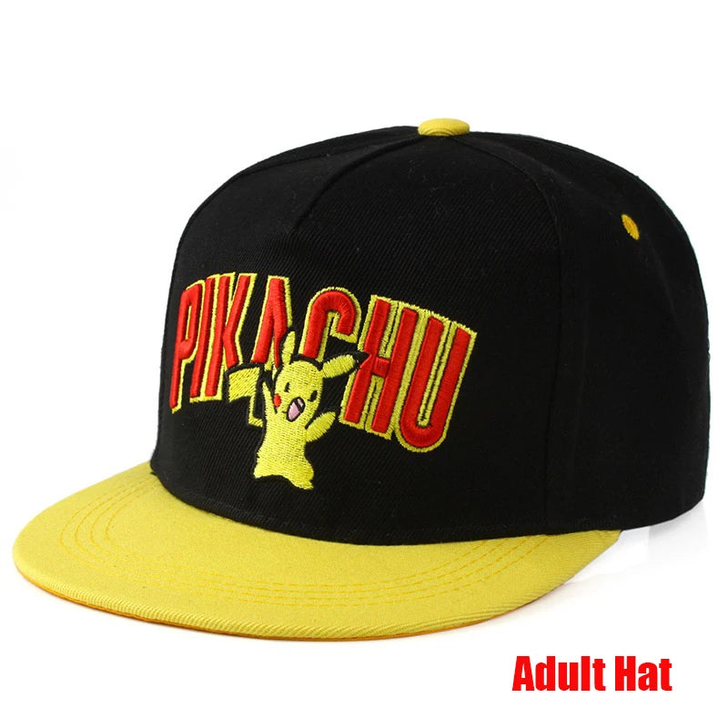 Anime Figure Pokemon Baseball Cap Pikachu Hat Adjustable Pokemon Cosplay Hip Hop Cartoon Adult Hats Boy Girl Kids Birthday Gifts