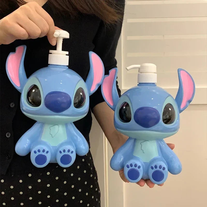 Stitch Lotion Dispenser Kawaii Cartoon Pump Bottle Bathroom Ornament Home Decor Bathroom Accessories Boy Girl Gifts