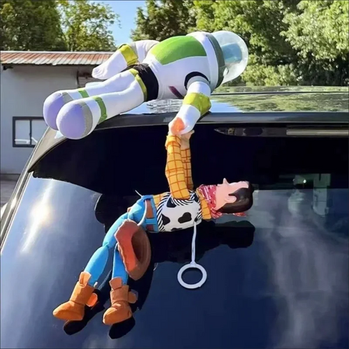 45cm Toy Story Sherif Woody Buzz Lightyear Car Dolls Toys Outside Hang Toys Cute Auto Accessories Car Decoration Doll
