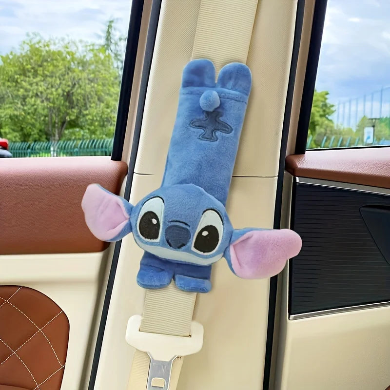 1 Disney Stitch Soft Car Seat Belt Shoulder Pad - Comfortable Neck Support, Ideal Gift for Birthdays