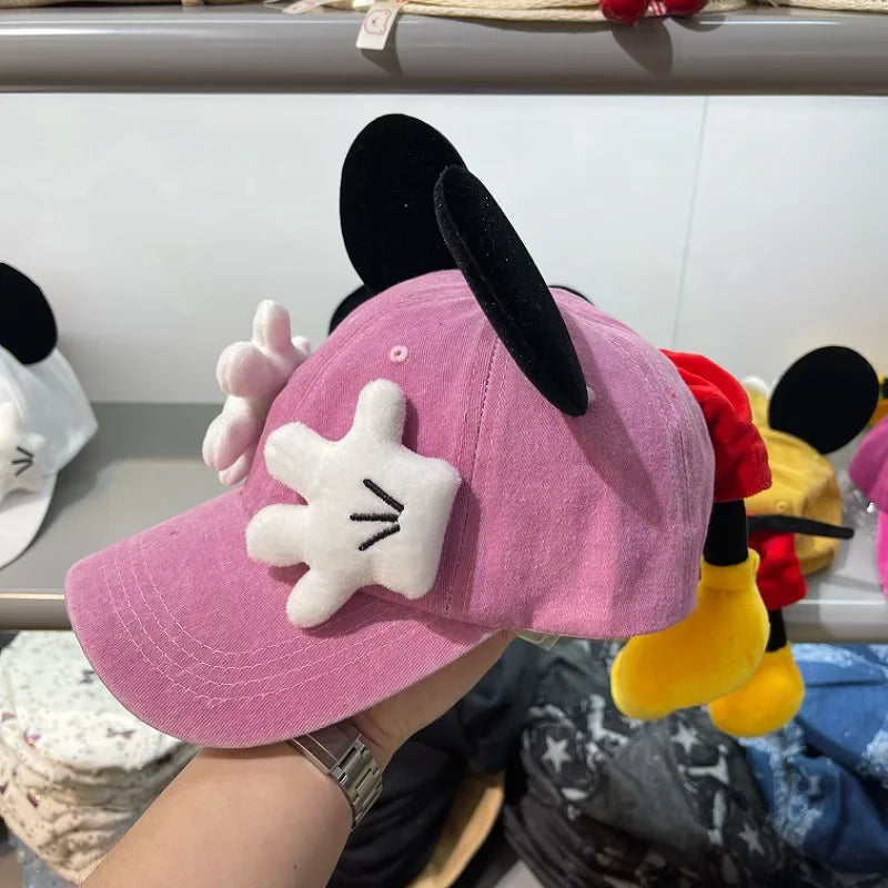 Girls Cute Cartoon Mouse Ears Baseball Cap Anime Duckbill Style Y2K Outdoor Fashion Sunscreen Sunshade Trendy Cap for Women