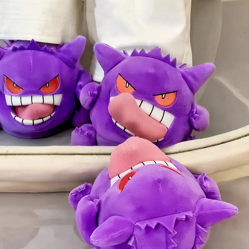 2026 New Gengar Slippers Funny Tongue Out Design Soft Sole Cute Cozy Winter Warm Indoor Couple Home Slippers Toy