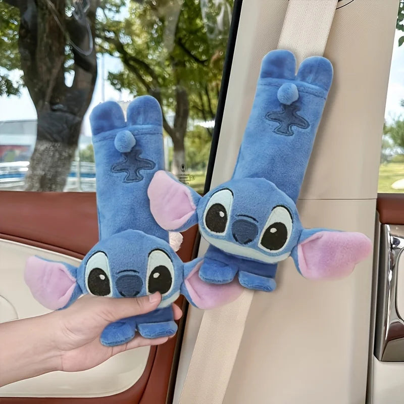 1 Disney Stitch Soft Car Seat Belt Shoulder Pad - Comfortable Neck Support, Ideal Gift for Birthdays