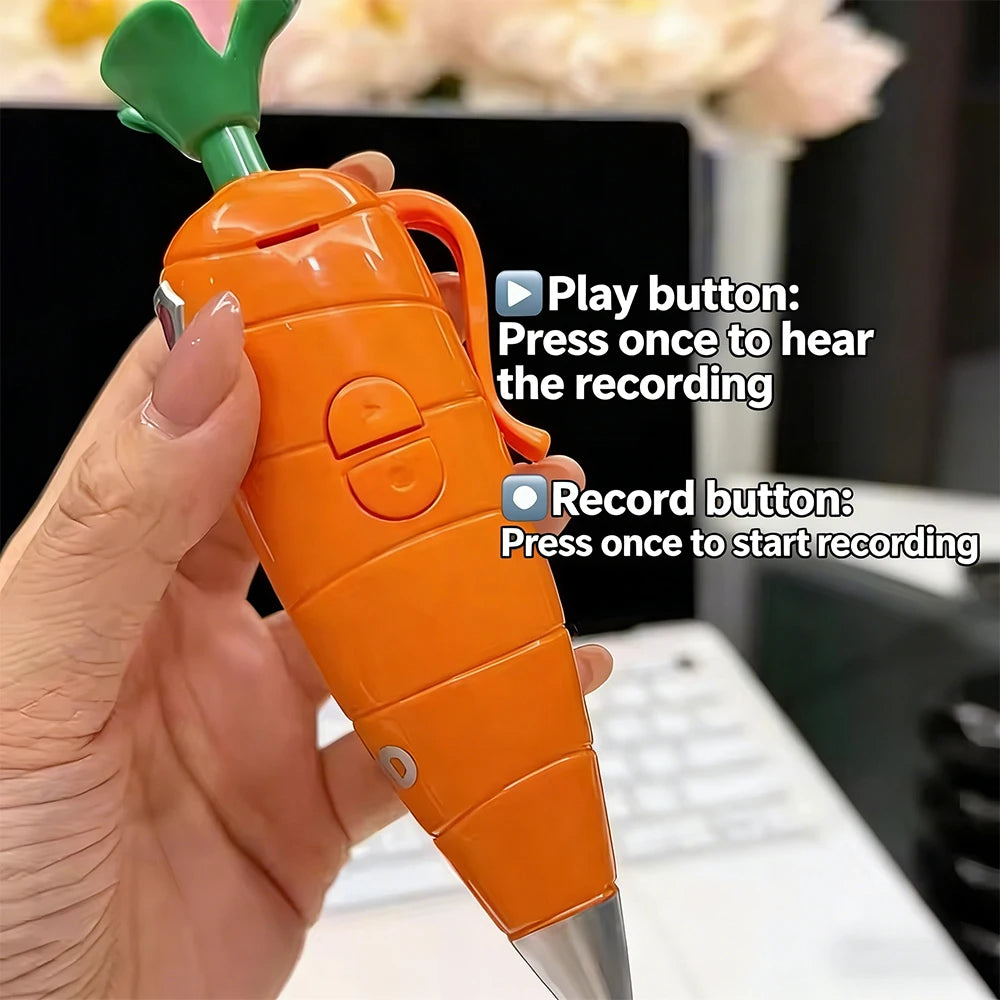 Disney Zootopia 2 Judy Hopps Carrot pen Voice Pen 60 Seconds Recording function Creative Cartoon Ballpoint Pen 2 in 1 fan Gifts
