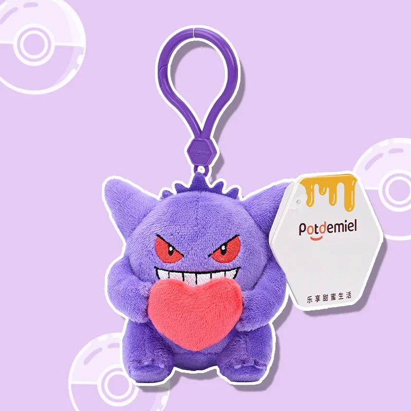 Gengar Keychain Plush Toy Pokemon Pendant Stuffed Soft Stuffed Doll Wonderful Gifts Kawaii Cute Cartoon Toys for Xmas Gifts