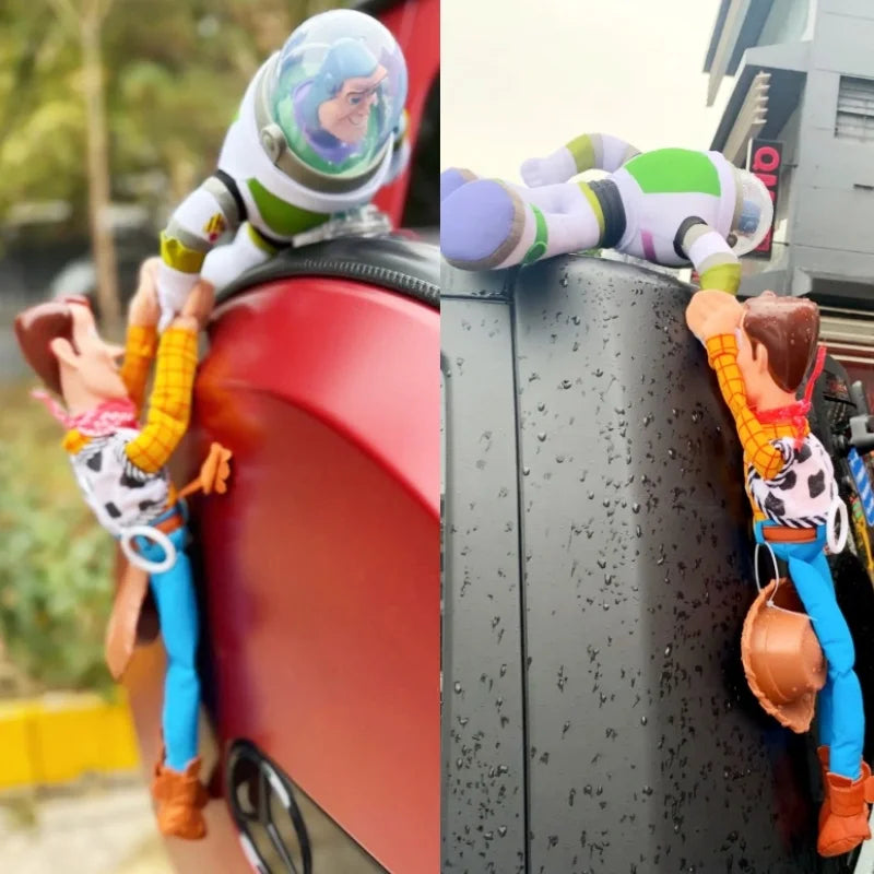 45cm Toy Story Sherif Woody Buzz Lightyear Car Dolls Toys Outside Hang Toys Cute Auto Accessories Car Decoration Doll