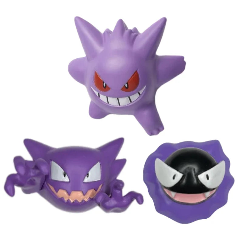 Perfect Packaging Ghost Pokemon Figure Car Interior Air Outlet Decoration Gastly Gengar Haunter Duskull Anime Car Ornament Gifts
