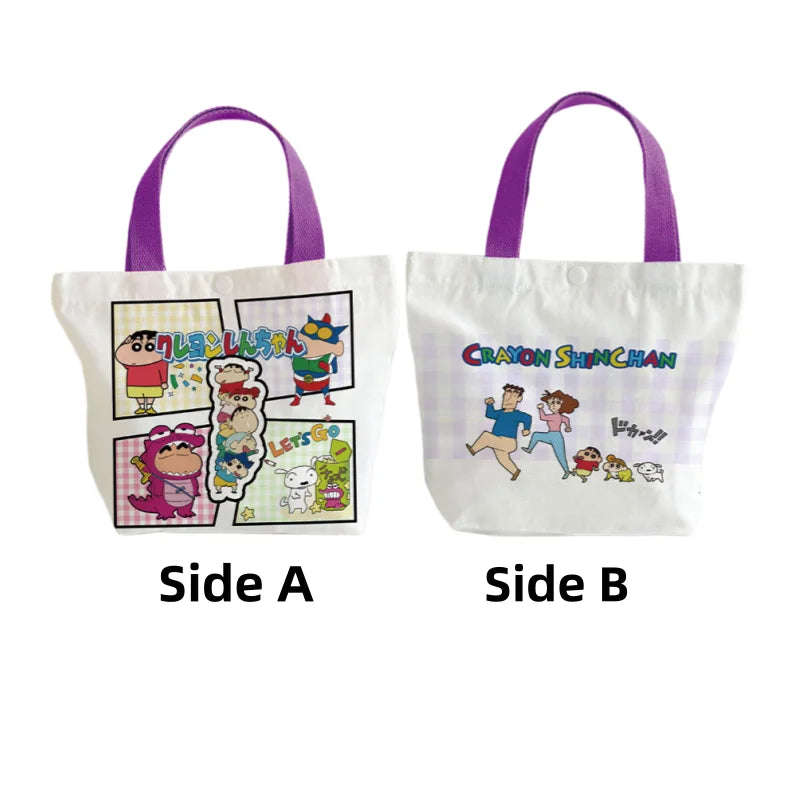 Crayon Shin-chan Canvas Bag New Creative Cartoon and Cute Fashionable Personalized High-Value Portable Large-Capacity Tote Bag