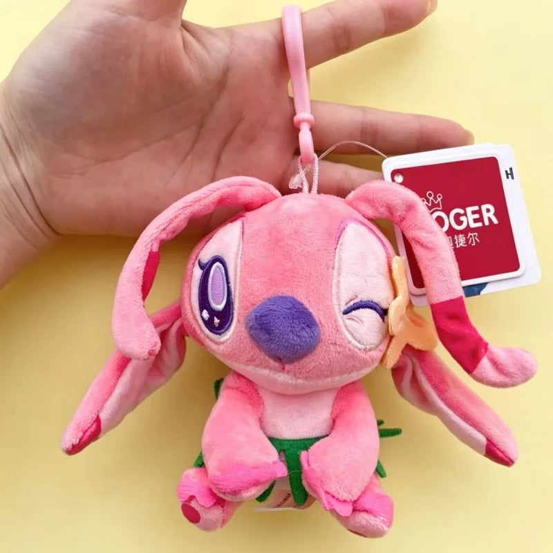 Anime Figures Genuine Stitch Donald Duck Stuffed Dolls Key Chains Backpack Hangings Valentine Graduation Birthday Gifts