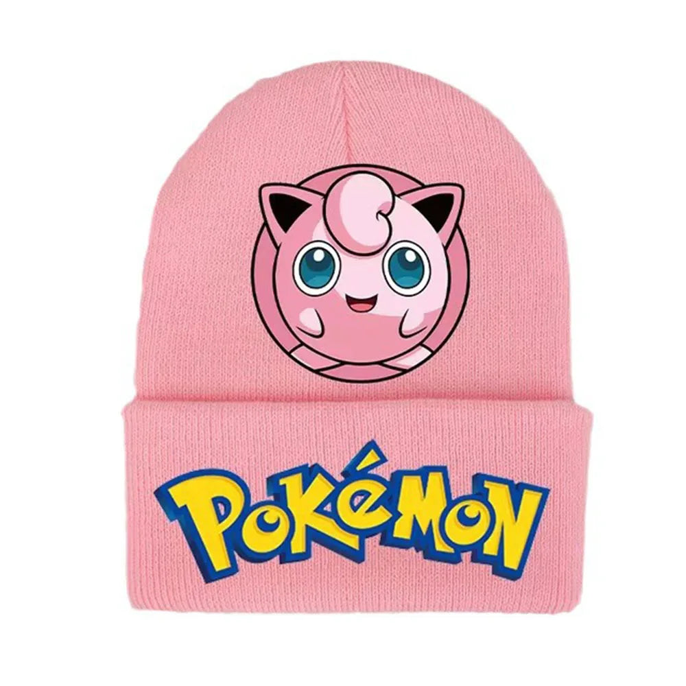 Pokemon Cute Pikachu Kids Knitted Hats Beanies Cartoon Anime Print Caps Heat Comfortable Casual Hat Birthday Gifts