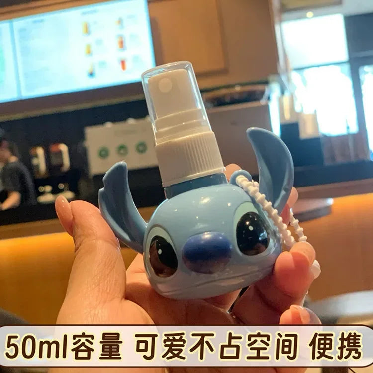 Kawaii Stitch Anime Figure Spray bottle Stitch cute water replenishing portable small spray bottles kids Girls Boys Gifts Toys