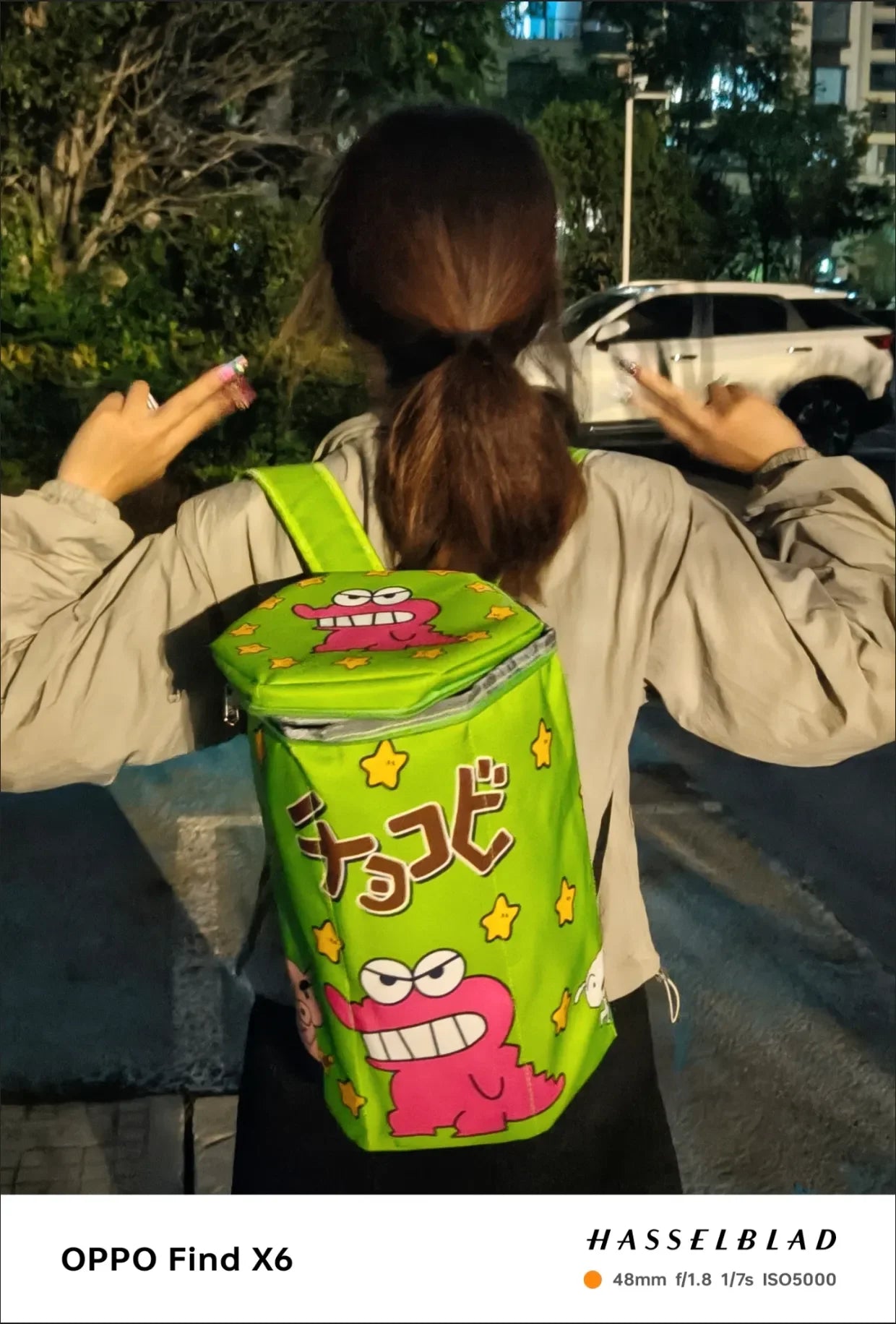 Crayon Shin-Chan Same Style Cute Backpack Crocodile Biscuit Backpack Top Zipper Badminton Racket Bag Portable Large Capacity Bag