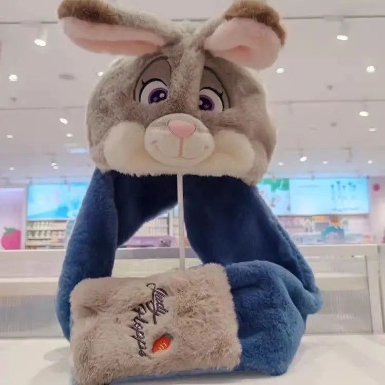 New Disney Cartoon Zootopia Character Judy Nick Plush Hat Warmth Soft Winter Warm Ear Hoods Boys and Girls Holiday Xmas Gift