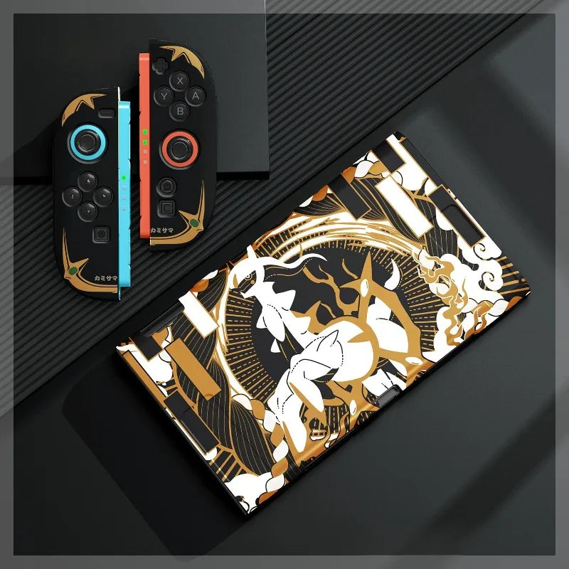 Cartoon Gengar Case for Nintendo Switch 2/NS Oled Game Console Joy-con Split Type Design Shockproof Drop Proof Protective Cover