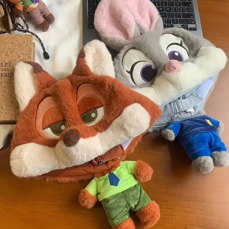 Anime Zootopia Judy Nick Plush Hat Winter Warmth X3D Doll Adjustable Hat Cartoon Peripheral Products Couple Trendy Toys Gifts