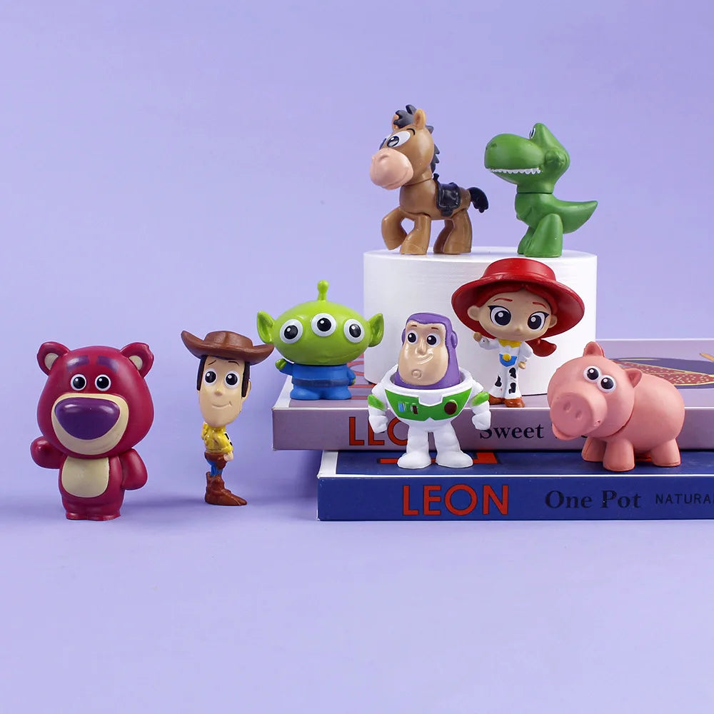 8pcs / Set Toy Story Action Figure Anime Cartoon Model Doll Car Decoration Cake Accessories Anime Figure Toy Children's Gift