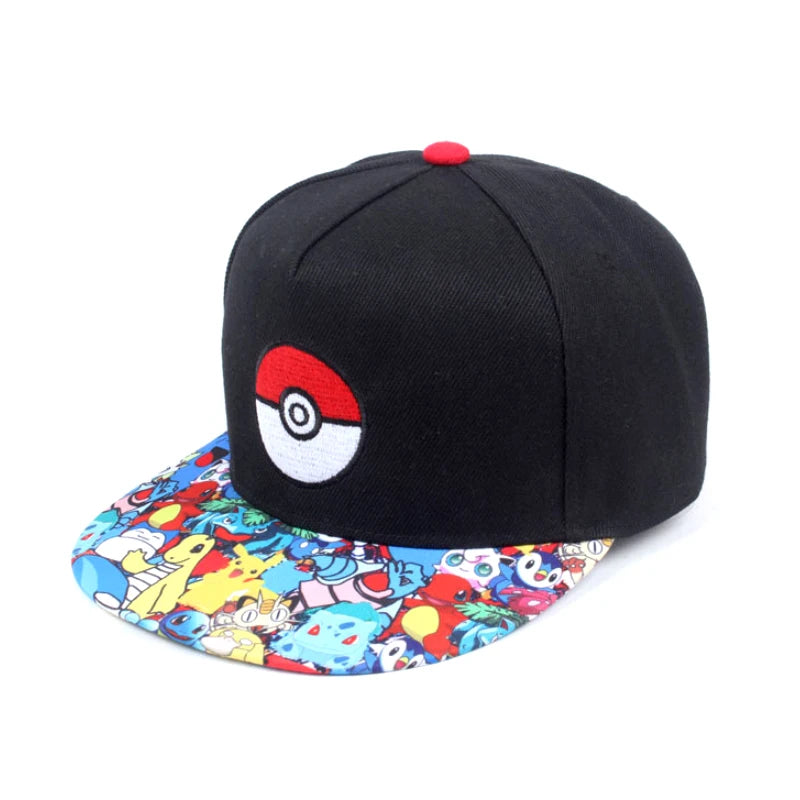 Anime Figure Pokemon Baseball Cap Pikachu Hat Adjustable Pokemon Cosplay Hip Hop Cartoon Adult Hats Boy Girl Kids Birthday Gifts