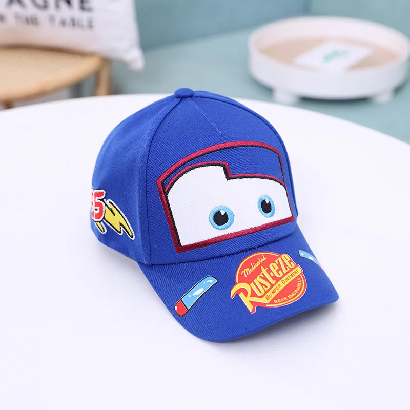 Disney Cars Anime Figure Lightning McQueen Hat Baseball Cap Cotton Peaked Cap Cartoon Dress Up Cute Headwear Spring Summer Gifts