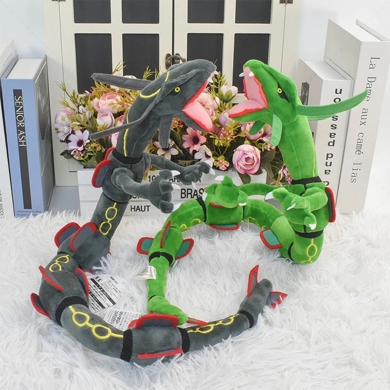 Mega Rayquaza Plush Toy Pokemon Shiny Dragonair Rayquaza Gyarados Peluche Anime Cartoon Stuffed Doll Halloween Xmas Gifts