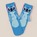 Disney Anime Stitch Angel Magnetic Attraction Hand in Hand Socks Men and Women Mid Tube Couple Socks Floor Socks Funny Home