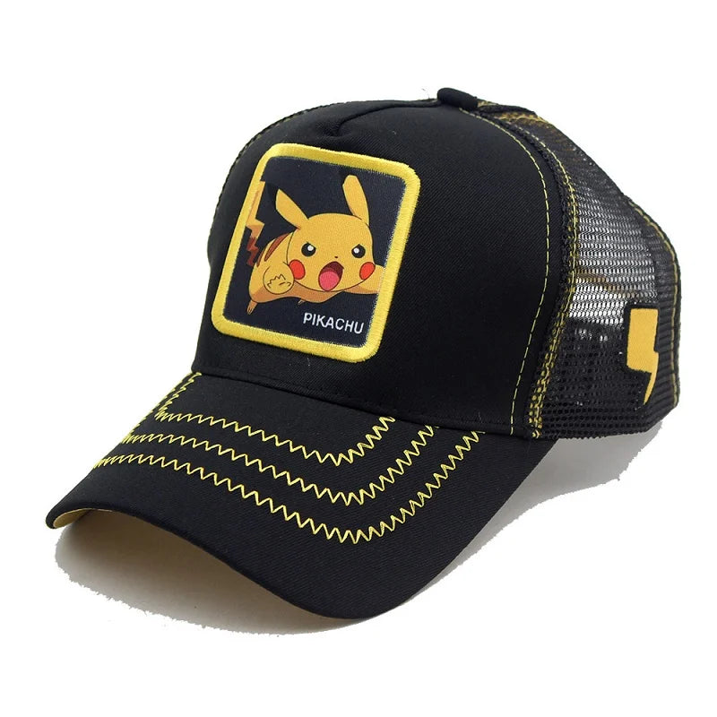 Anime Figure Pokemon Baseball Cap Pikachu Hat Adjustable Pokemon Cosplay Hip Hop Cartoon Adult Hats Boy Girl Kids Birthday Gifts