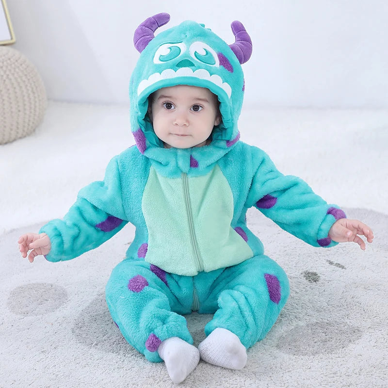 Pokemon Pikachu Snorlax Baby Clothes  Baby Jumpsuit Pajamas Newborn Bodysuit 0-3 Years Old Cosplay Costume Hooded Onesie