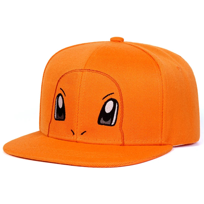 New Pokemon Squirtle Pikachu Bulbasaur Charmander‌ Embroidery Baseball Cap Cute Anime Snorlax Mew Anime Adjustable Sun Hat Gifts