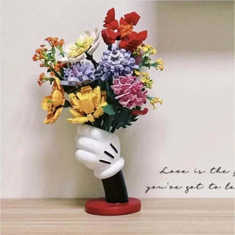 1pc Disney Mickey Hand Model Pen Container Vase Cute Cartoon Creative Home Ornament Student Stationery Office Desk Decor Gifts