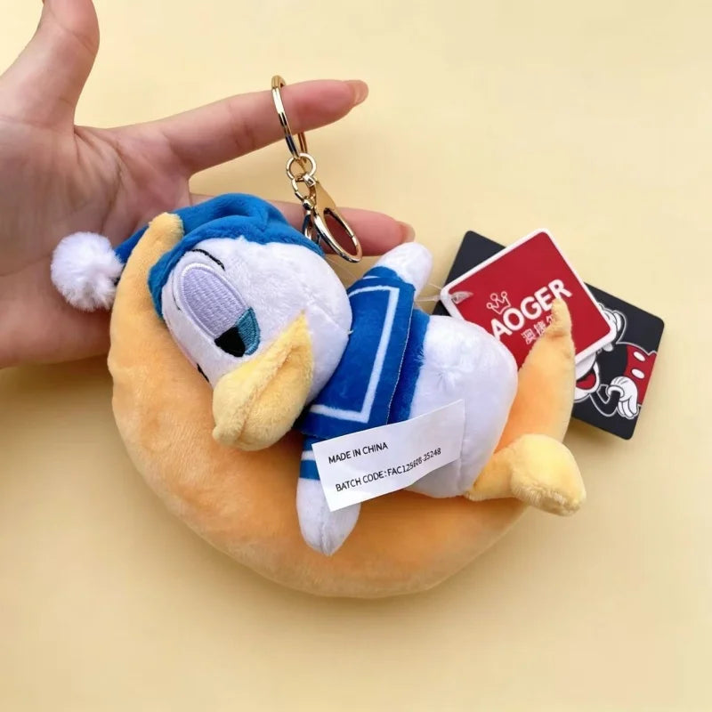 Anime Figures Genuine Stitch Donald Duck Stuffed Dolls Key Chains Backpack Hangings Valentine Graduation Birthday Gifts
