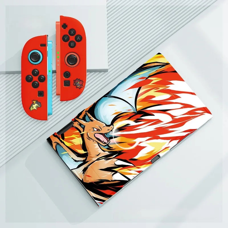 Cartoon Gengar Case for Nintendo Switch 2/NS Oled Game Console Joy-con Split Type Design Shockproof Drop Proof Protective Cover