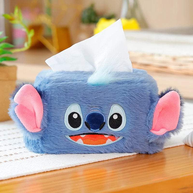 Disney Stitch Stitch Plush Tissue Boxes Storage Case Organizer Ornament Craft Desktop Tissue Holder Kitchen Tissue Box Gift